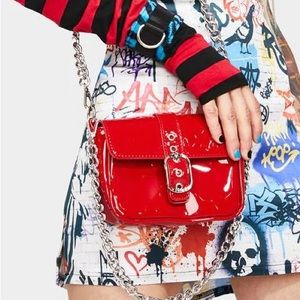 Current Mood dolls kill red patent mini purse